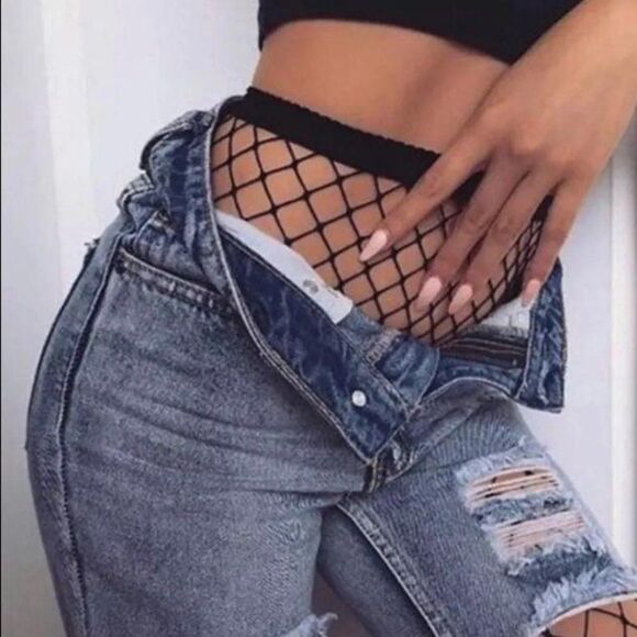 4 Pairs Sexy Black Fishnet Stocking Tights Stretchy!! - Picture 5 of 11